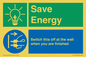 CC10718: Save Energy - Switch this off at the wall when you are finished