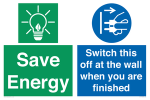 CC10718: Save Energy - Switch this off at the wall when you are finished