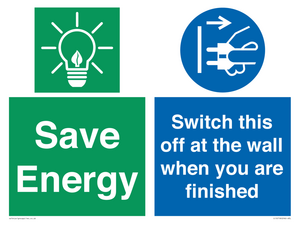 CC10718: Save Energy - Switch this off at the wall when you are finished