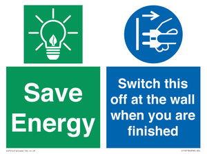 CC10718: Save Energy - Switch this off at the wall when you are finished