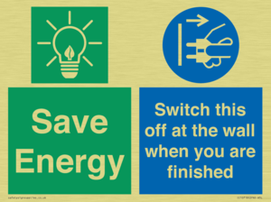 CC10718: Save Energy - Switch this off at the wall when you are finished