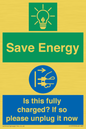 CC10723: Save Energy - Is this fully charged? If so please unplug it now