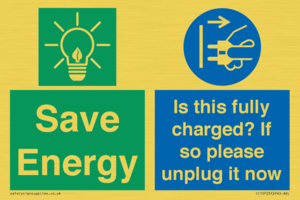 CC10723: Save Energy - Is this fully charged? If so please unplug it now