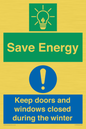 CC10725: Save Energy - Keep doors and windows closed during the winter