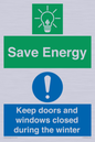 CC10725: Save Energy - Keep doors and windows closed during the winter