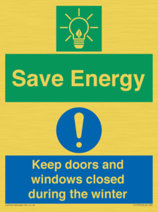 CC10725: Save Energy - Keep doors and windows closed during the winter