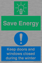 CC10725: Save Energy - Keep doors and windows closed during the winter