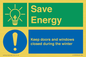 CC10725: Save Energy - Keep doors and windows closed during the winter
