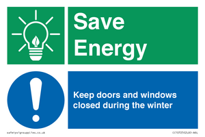 CC10725: Save Energy - Keep doors and windows closed during the winter