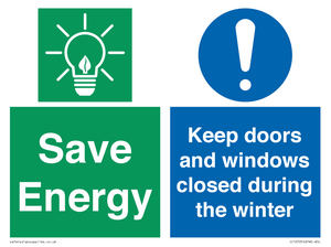 CC10725: Save Energy - Keep doors and windows closed during the winter