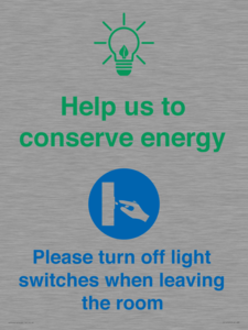 CC10729: Help us to conserve energy - Turn off light switches when leaving the room