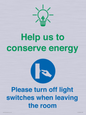 CC10729: Help us to conserve energy - Turn off light switches when leaving the room