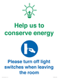 CC10729: Help us to conserve energy - Turn off light switches when leaving the room