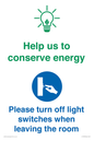 CC10729: Help us to conserve energy - Turn off light switches when leaving the room