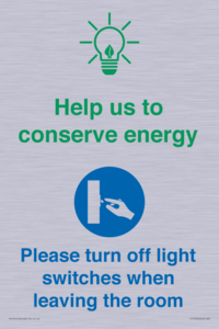 CC10729: Help us to conserve energy - Turn off light switches when leaving the room