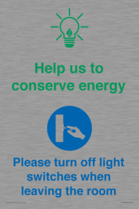 CC10729: Help us to conserve energy - Turn off light switches when leaving the room