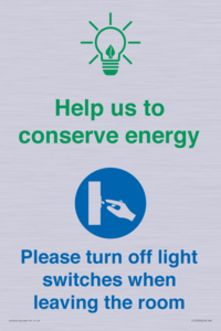 CC10729: Help us to conserve energy - Turn off light switches when leaving the room