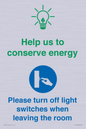 CC10729: Help us to conserve energy - Turn off light switches when leaving the room