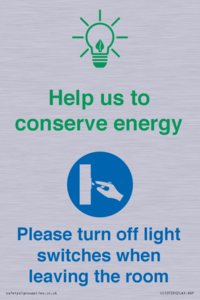 CC10729: Help us to conserve energy - Turn off light switches when leaving the room