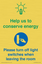CC10729: Help us to conserve energy - Turn off light switches when leaving the room