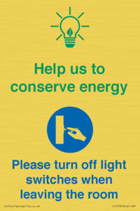 CC10729: Help us to conserve energy - Turn off light switches when leaving the room