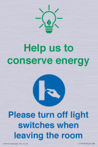 CC10729: Help us to conserve energy - Turn off light switches when leaving the room
