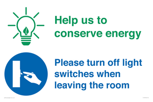 CC10729: Help us to conserve energy - Turn off light switches when leaving the room