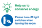 CC10729: Help us to conserve energy - Turn off light switches when leaving the room