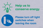 CC10729: Help us to conserve energy - Turn off light switches when leaving the room