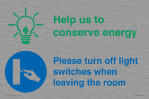 CC10729: Help us to conserve energy - Turn off light switches when leaving the room