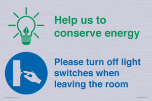 CC10729: Help us to conserve energy - Turn off light switches when leaving the room