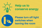 CC10729: Help us to conserve energy - Turn off light switches when leaving the room