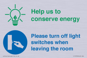 CC10729: Help us to conserve energy - Turn off light switches when leaving the room