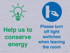 CC10729: Help us to conserve energy - Turn off light switches when leaving the room