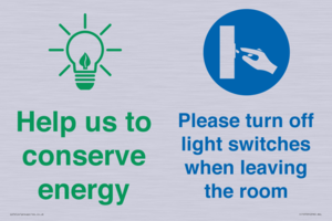 CC10729: Help us to conserve energy - Turn off light switches when leaving the room