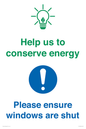 CC10733: Help us to conserve energy - Ensure windows are shut