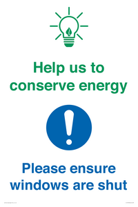 CC10733: Help us to conserve energy - Ensure windows are shut