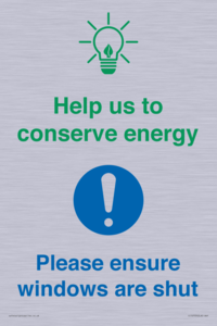CC10733: Help us to conserve energy - Ensure windows are shut