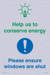 CC10733: Help us to conserve energy - Ensure windows are shut