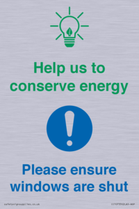 CC10733: Help us to conserve energy - Ensure windows are shut