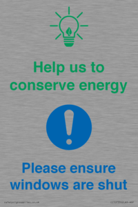 CC10733: Help us to conserve energy - Ensure windows are shut