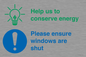 CC10733: Help us to conserve energy - Ensure windows are shut