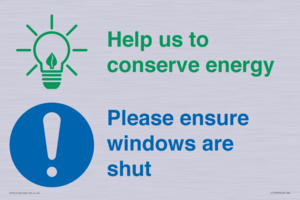CC10733: Help us to conserve energy - Ensure windows are shut