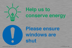 CC10733: Help us to conserve energy - Ensure windows are shut