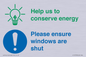 CC10733: Help us to conserve energy - Ensure windows are shut