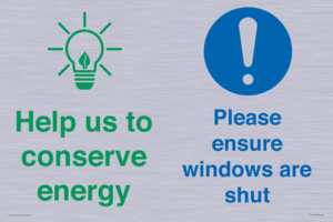 CC10733: Help us to conserve energy - Ensure windows are shut