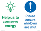 CC10733: Help us to conserve energy - Ensure windows are shut