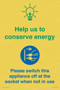 CC10740: Help us to conserve energy - Unplug the kettle when finished