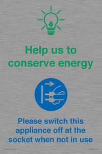CC10740: Help us to conserve energy - Unplug the kettle when finished