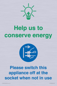 CC10740: Help us to conserve energy - Unplug the kettle when finished